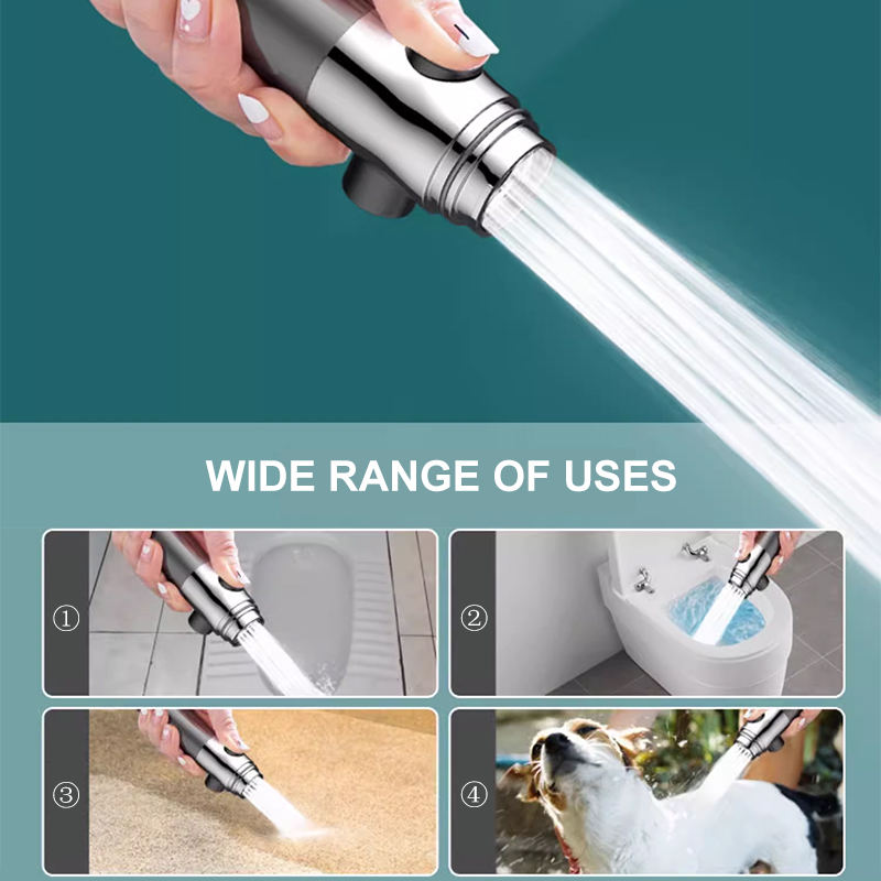 Ordalyne High-Pressure Filtered Shower Head – Handheld with 4 Spray Modes, Pause Switch, Hose & 5 Replaceable Sediment Filters
