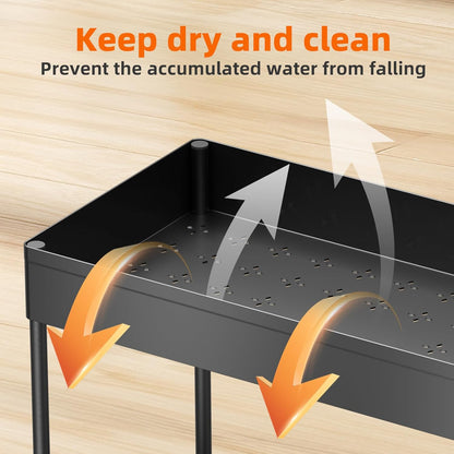 Ordalyne 2-Tier Under-Sink Organizer — Pull-Out Drawers That Fit Around the Pipes | 2-Pack, Black, No-Tool Setup