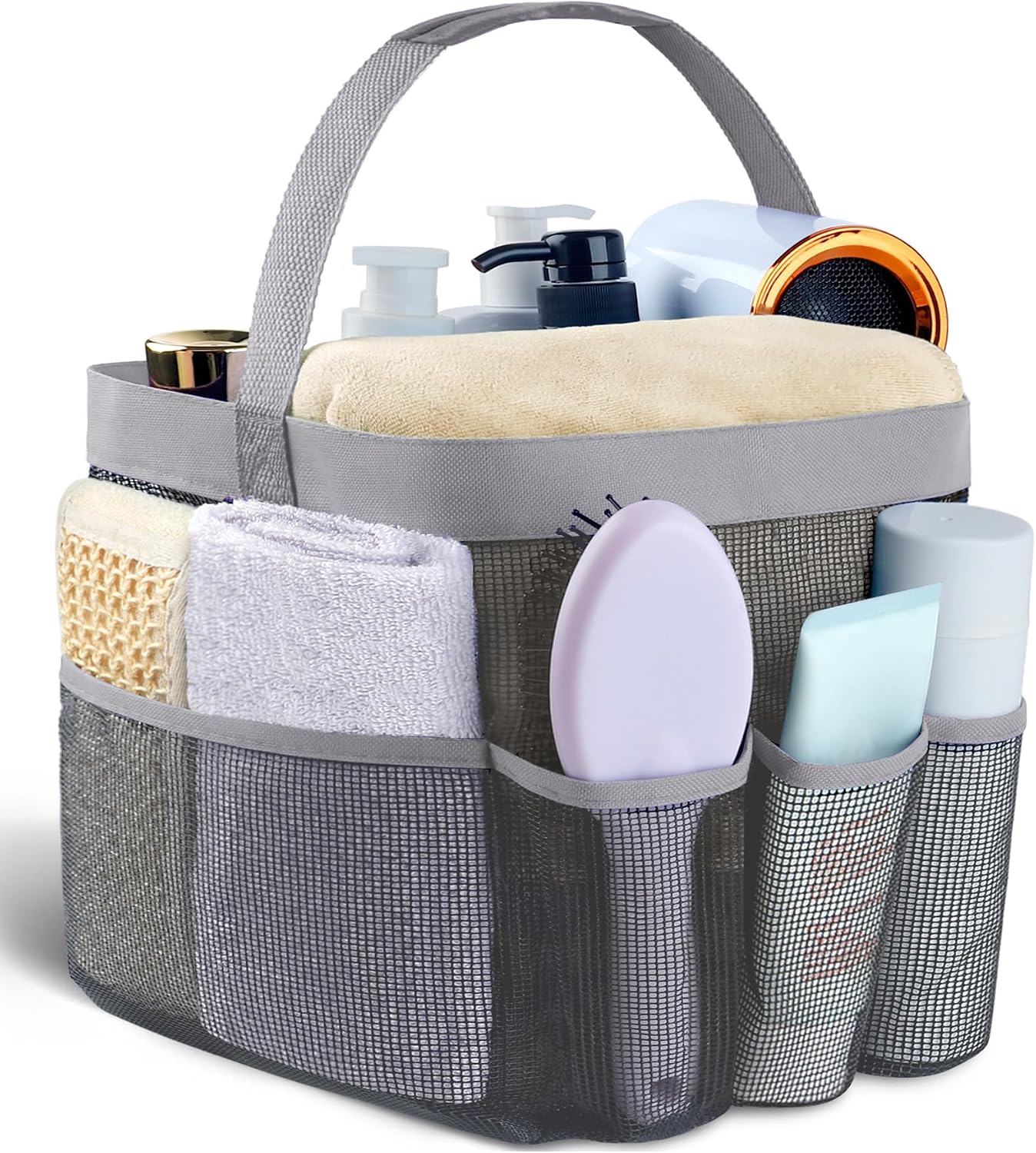 Ordalyne Mesh Shower Caddy — 9 Pockets to Hang Everything Within Reach | Quick-Dry, Portable for Dorm, Gym & Travel