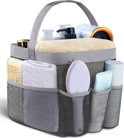 Ordalyne Mesh Shower Caddy — 9 Pockets to Hang Everything Within Reach | Quick-Dry, Portable for Dorm, Gym & Travel