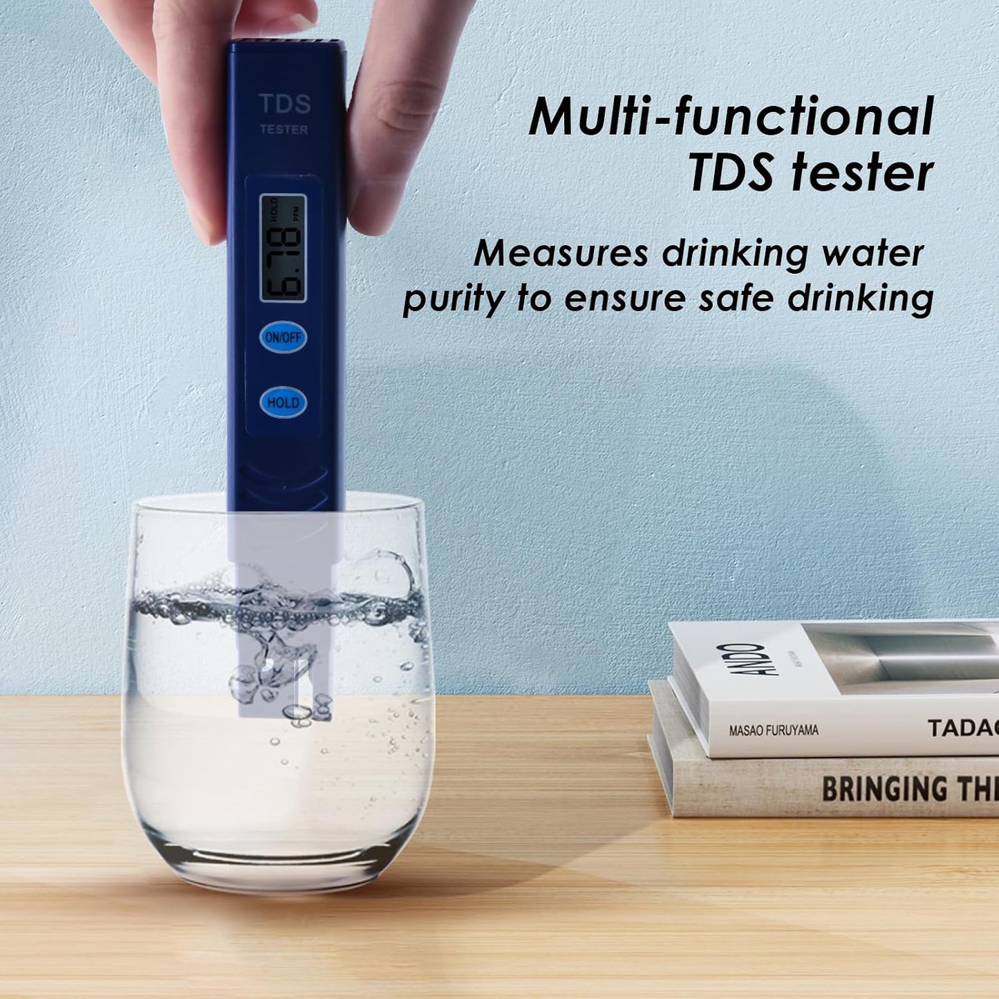 Ordalyne Digital TDS Meter — Reads Total Dissolved Solids in Seconds | 0-9990 PPM, Auto-Calibration, Pocket-Size Tester